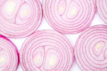 The cut part of the onion for the salad