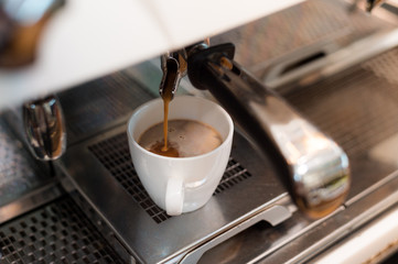 black coffee lover on coffee maker
