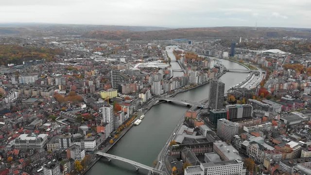 Birds eye view from Li&radic;&reg;ge, Belgium.