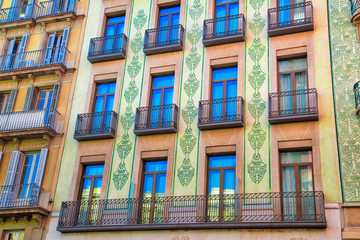 Fototapeta na wymiar Barcelona streets in historic center