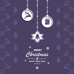Fototapeta na wymiar Christmas decoration depen-vector illustration