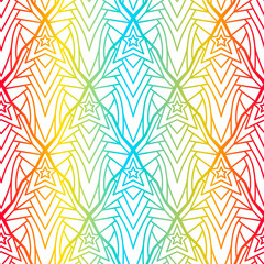Rhombic neon seamless pattern, graceful lines on a light background.