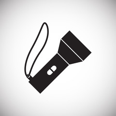 Camping flashlight icon on white background for graphic and web design, Modern simple vector sign. Internet concept. Trendy symbol for website design web button or mobile app