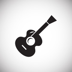 Camping guitar icon on white background for graphic and web design, Modern simple vector sign. Internet concept. Trendy symbol for website design web button or mobile app