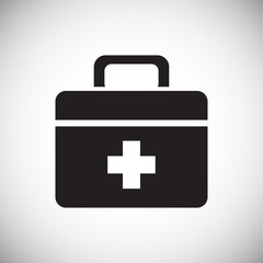 Camping first aid kit on white background for graphic and web design, Modern simple vector sign. Internet concept. Trendy symbol for website design web button or mobile app