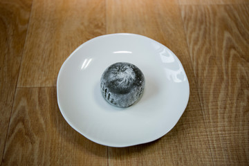 Glutinous rice cake on dish