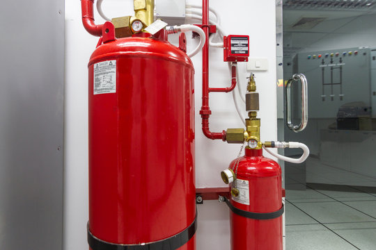 FM-200 Suppression Systems, FM200 Gas Flooding System, Gas Suppression System in Data Center Room 