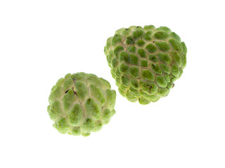Sugar apple on white background.