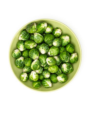 Rosenkohl auf einem grünen Teller