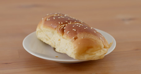 Having bread at morning