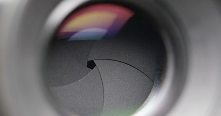 Adjusting Camera lens aperture