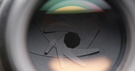 Changing Camera lens aperture