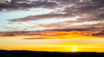 tragic sky,  sunrise, bright colors