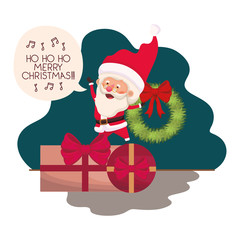 santa claus with gift box avatar character