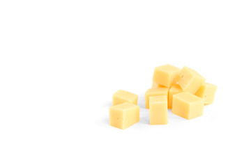 Cheese isolated on white background.
