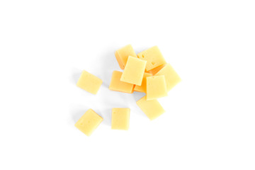Fototapeta na wymiar Cheese isolated on white background.