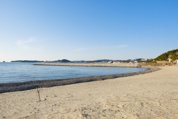 和歌山県田辺町の砂浜