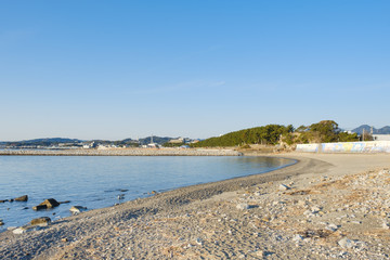 和歌山県田辺町の砂浜