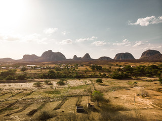 AERIAL VIEW OF WILDERNESS OF CEARA , SEMI ARID REGION, BRAZIL 