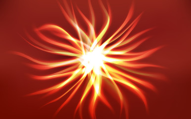 Obraz premium Fires burst stars, sunlight bright effect shiny sparkle, flame and heat concept abstract background vector illustration