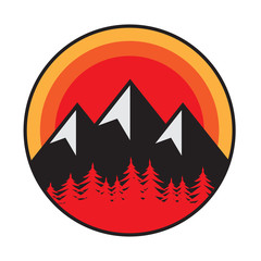 Mountain logo, icon or symbol