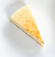 milk cake dessert delicious top view milk cake vanilla slice on white plate