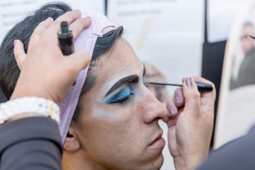 Hispanic (latin) male professional makeup