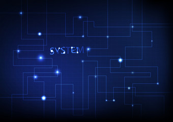 Digital technology abstract background, system information circuit futuristic cyberspace electronic vector illustration