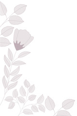 flowers with branches and leaves icon