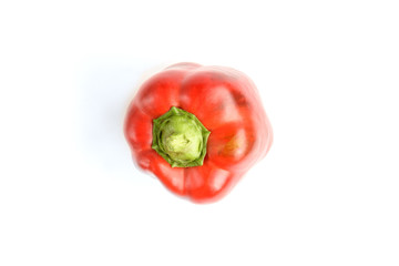 Bell pepper isolated on white background.