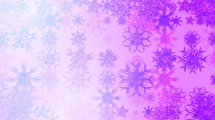 Naklejka na ściany i meble Abstract background with a variety of colorful snowflakes. Big and small.