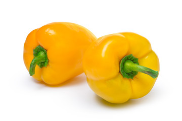 yellow pepper isolated on the white background