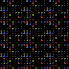 Seamless abstract pattern background with a variety of colored circles.