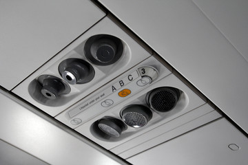 ventilation system for the passengers on board the aircraft