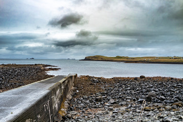 The jetty at Camus Mor at the coastline of north west Skye by Kilmuir - Scotland, United Kingdom