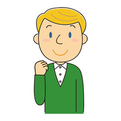 外国人男性 ガッツポーズ