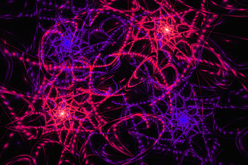 Abstract fractal art background illustration space geometry. Background consists fractal multicolor texture and suitable for use in projects imagination, creativity and design...