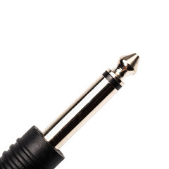 audio stereo synhro mini jack plug isolated over white background