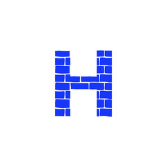 Vector Brick Logo Letter H