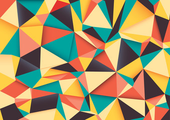 Obraz premium Multicolor geometric rumpled triangular low poly style gradient illustration graphic background. Vector polygonal design for your business.