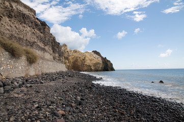 Black beach, Santorini, Greece