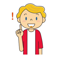 Fototapeta premium 外国人女性 人差し指を指す