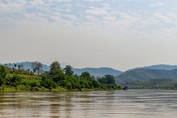 Stunning landscape Mekong river remote Laos