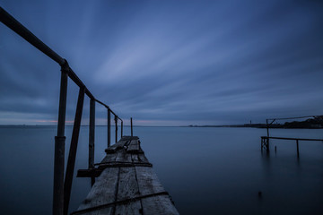 Wooden pier in the sea