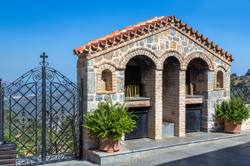 Monastery Kera Kardiotissa in the mountains of Crete. Greece