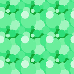 Seamless background pattern with various colored circles.