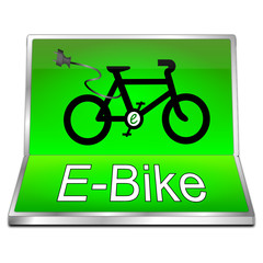 E-Bike Button - 3D illustration