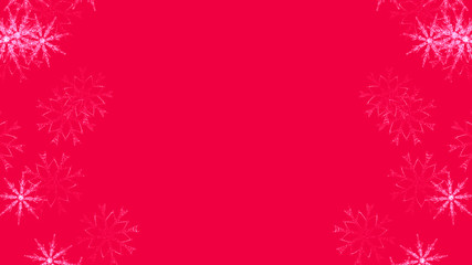 Abstract background with a variety of colorful snowflakes. Big and small.