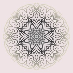 Floral color mandala. Arabic, Indian, motifs. Vector illustration.
