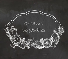 Hand-drawn illustration of vegetables, vector
